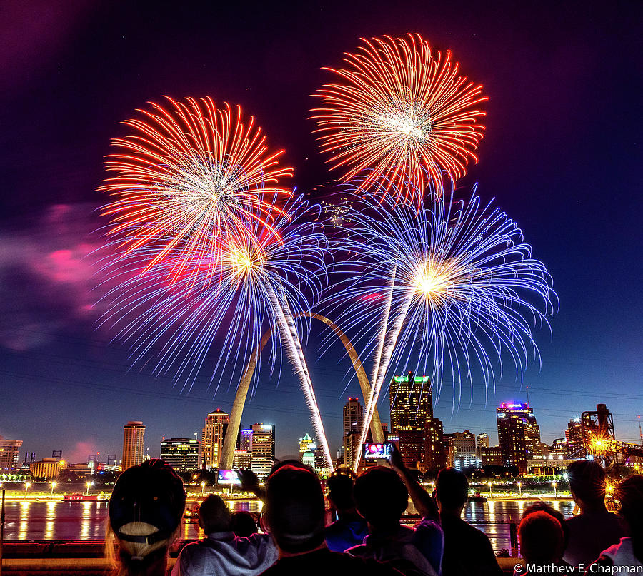 Fair St. Louis Fireworks 6 Photograph by Matthew Chapman