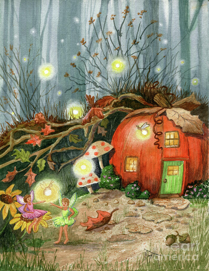 Fairy And Firefly Fantasy Painting by Marilyn Smith