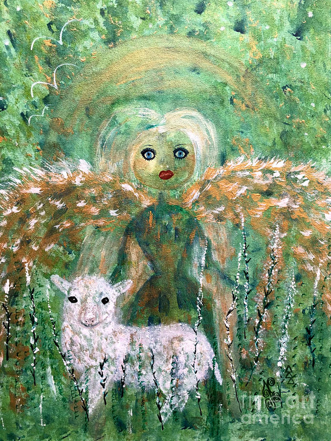 Fairy Angel Painting by Julie Engelhardt