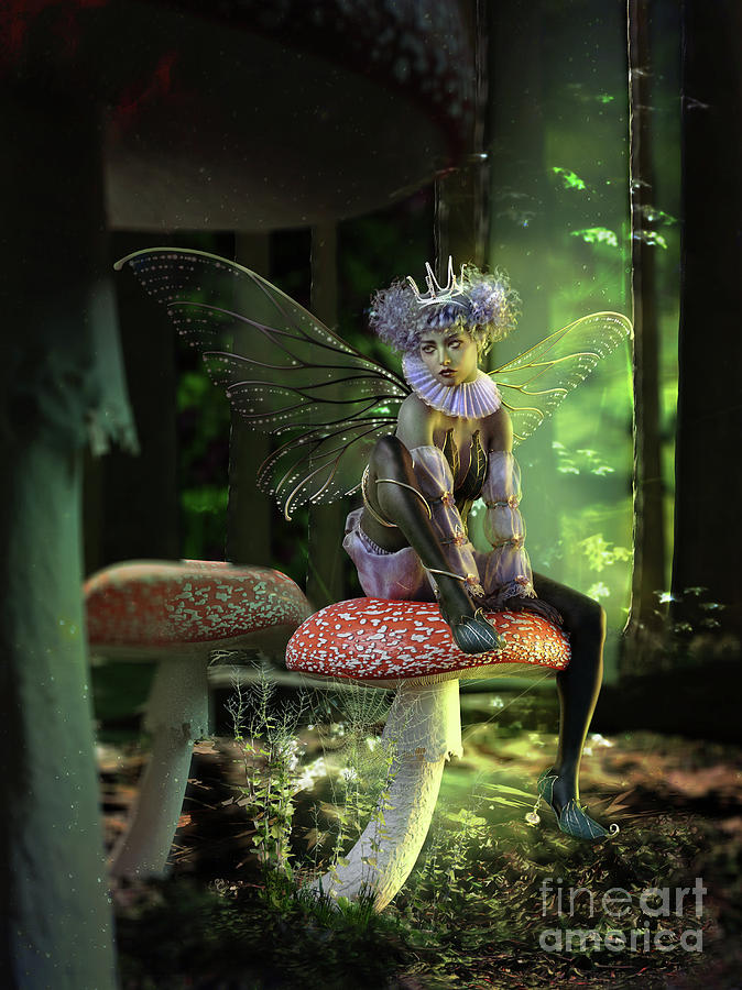 Fairy at the Bottom of the Garden Digital Art by Shanina Conway