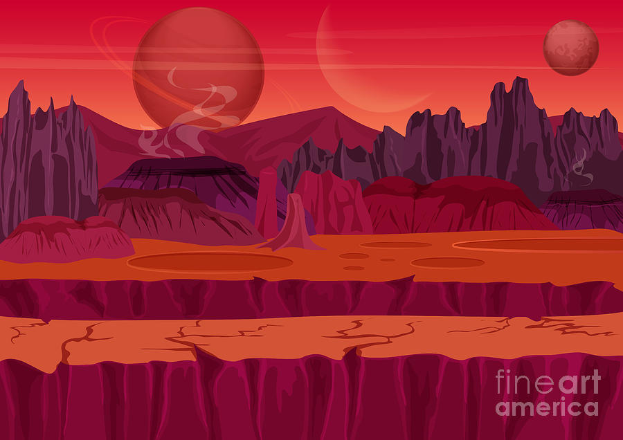 Atmosphere Digital Art - Fairy Game Sci-fi Alien Landscape by Lemberg Vector Studio Atmosphere Digital Art - Fairy Game Sci-fi Alien Landscape by Lemberg Vector Studio