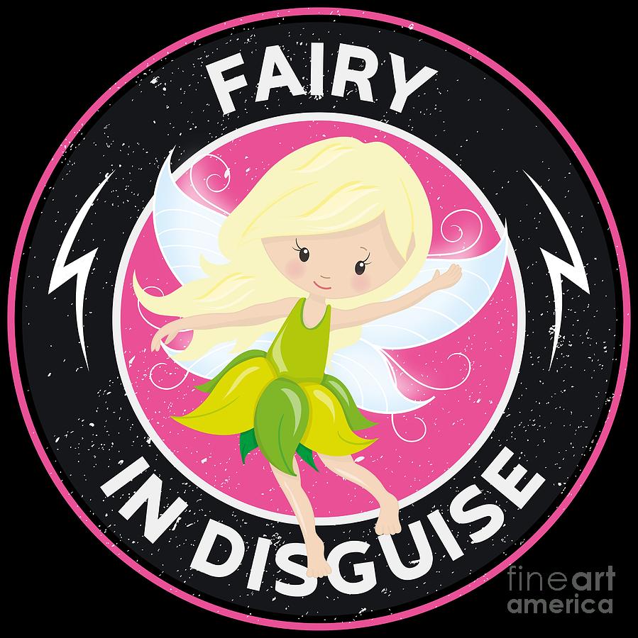 Unicorn Digital Art - Fairy In Disguise Funny TShirt by Festivalshirt