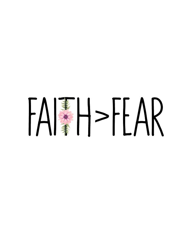 Faith is greater than fear - Christian Bible Verse Painting by ...