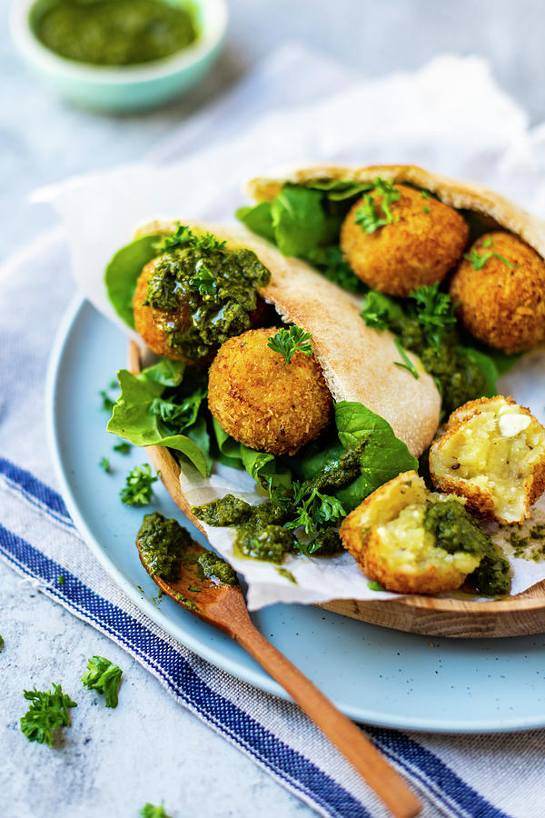Falafel With Herbs Photograph by Hein Van Tonder