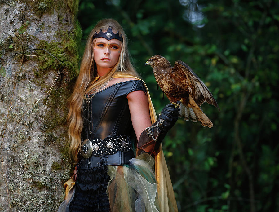 Falcon And Princess Warrior Photograph by Athena Mckinzie