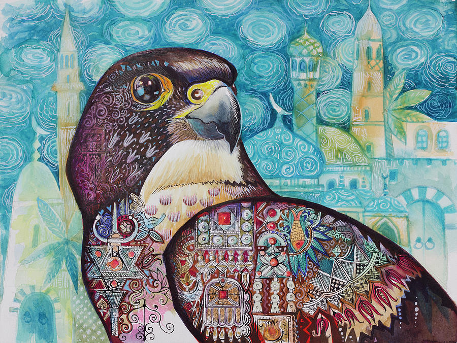 Falcon Painting - Falcon by Oxana Zaika