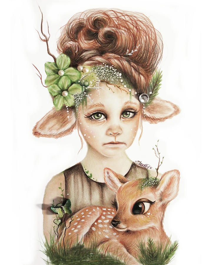 Faline - Only Friend In The World Mixed Media by Sheena Pike Art And ...