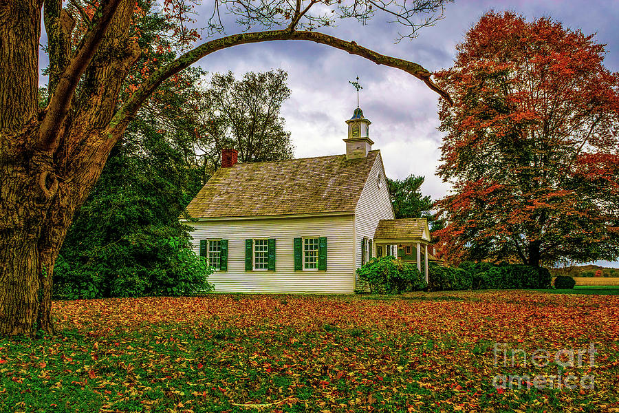 Autumn at a country church Photograph by Nick Zelinsky Jr