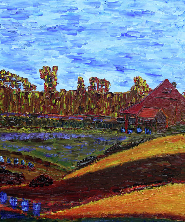 Fall at Aggies Farm Painting by Vadim Levin