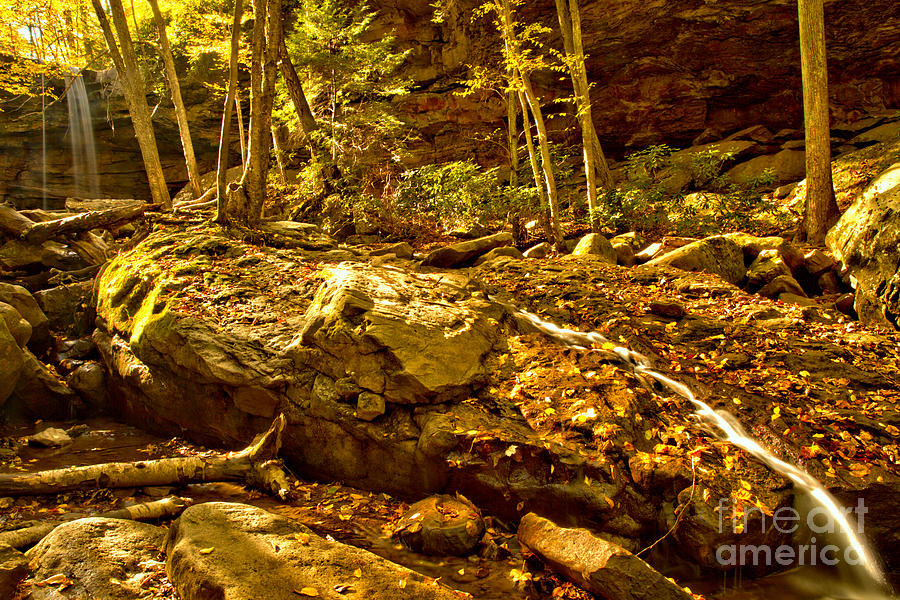 Fall At Cucumber Falls Canyon Photograph by Adam Jewell