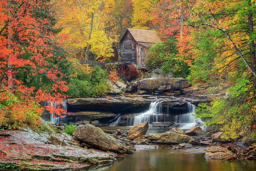 Fall at the Grist Mill Photograph by Kristen Wilkinson
