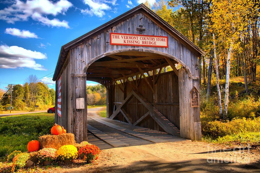 Fall At The Kissing Bridge Photograph by Adam Jewell