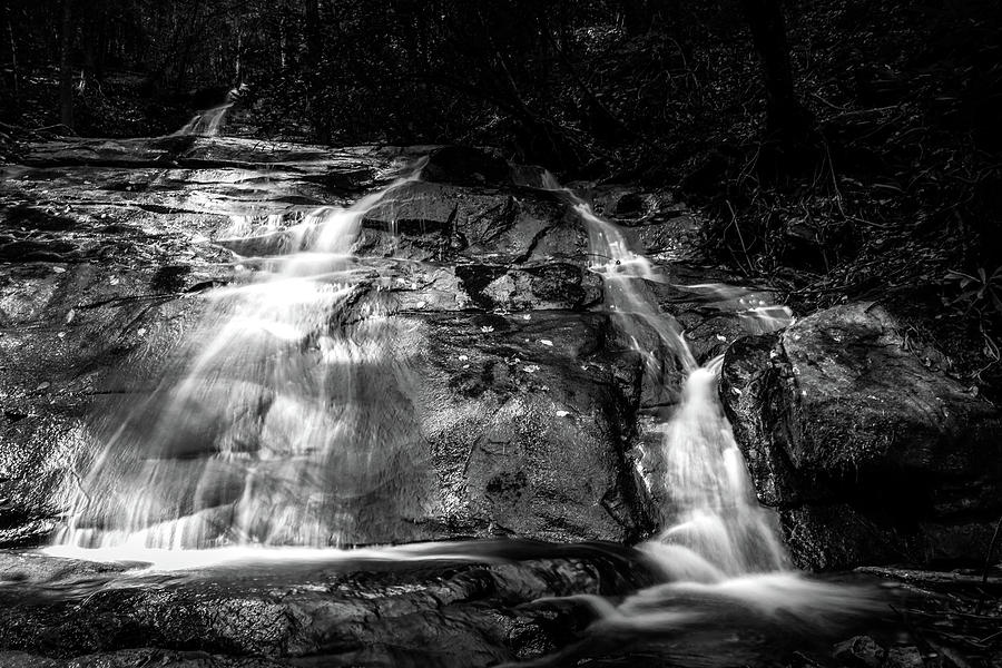 Fall Branch Falls In Black And White Photograph