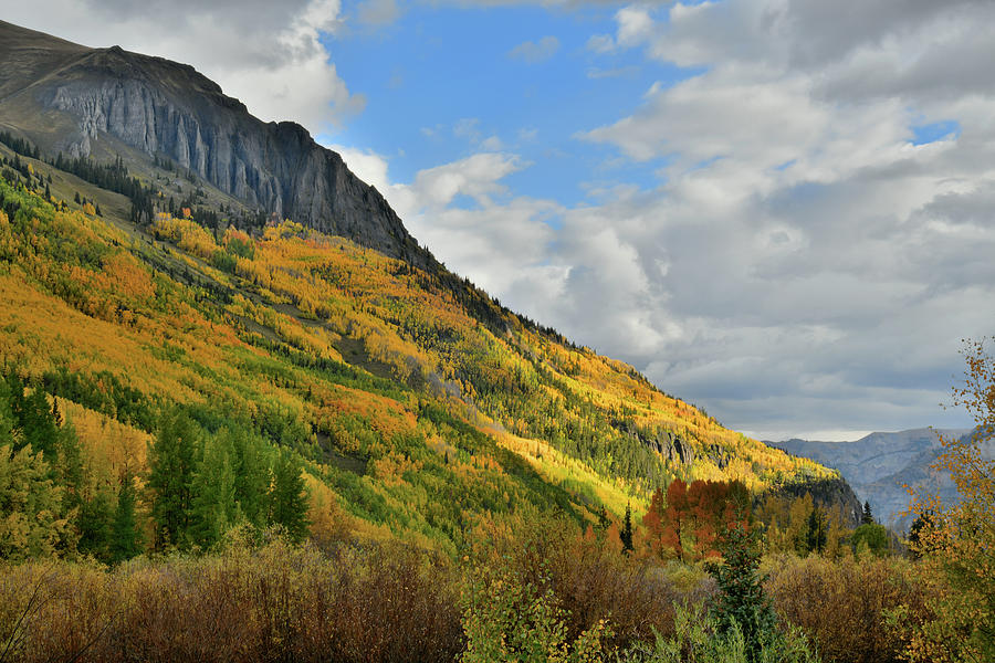 Fall Colors Above Crystal Lake along Million Dollar Highway Photograph by Ray Mathis