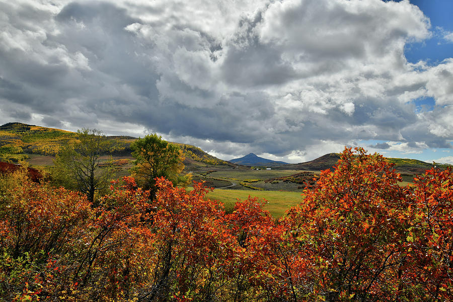 Fall Colors and Clouds along Last Dollar Road Photograph by Ray Mathis