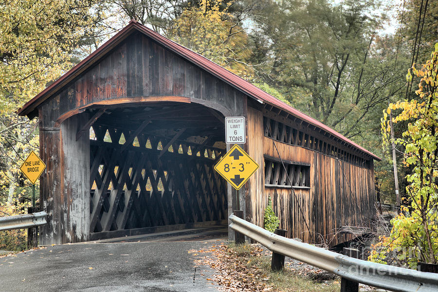 Fall Colors At The Coombs Covered Bridge Photograph by Adam Jewell