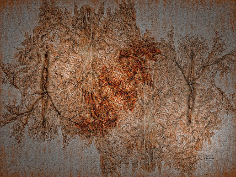 Fall colors by proxy -textured Digital Art by Bill Posner