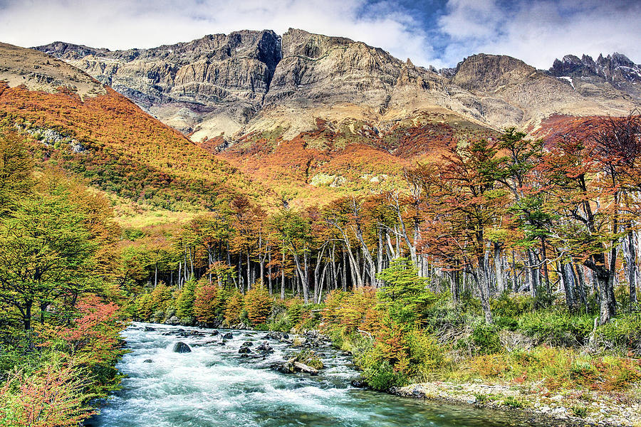 Fall Colors In Patagonia Photograph by Inspirational Images By Ken Hornbrook