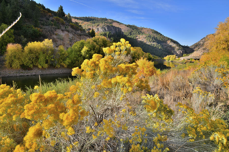 Fall Comes to Glenwood Canyon Photograph by Ray Mathis