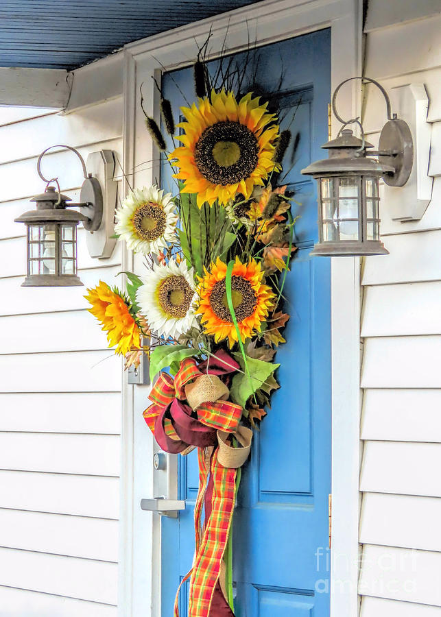 Fall Door Arrangement Photograph by Janice Drew
