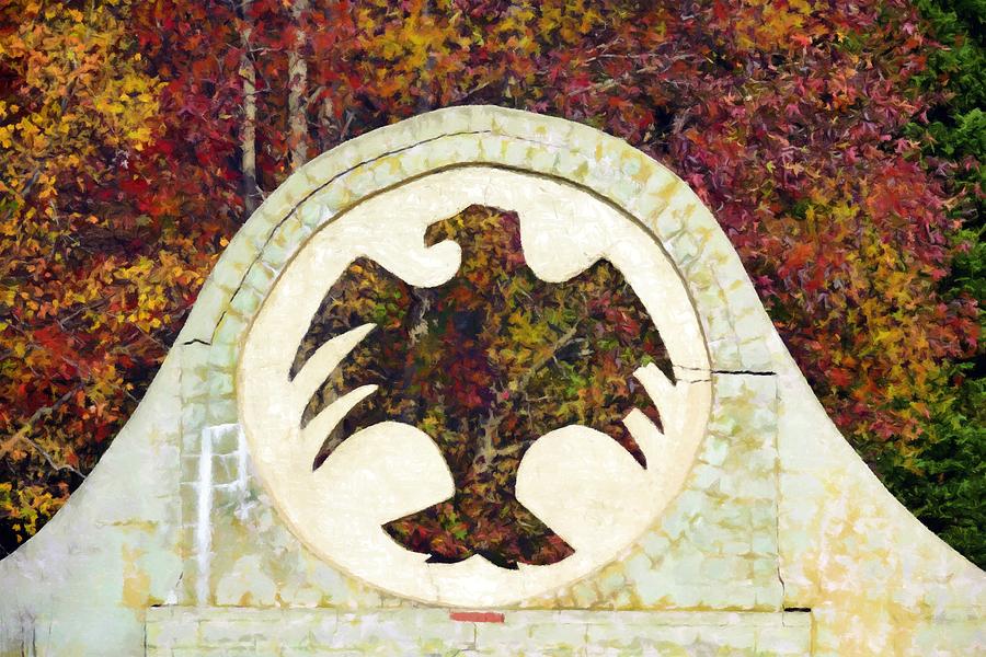 Fall Eagle Entrance Airport Sign Photograph by Sandi OReilly