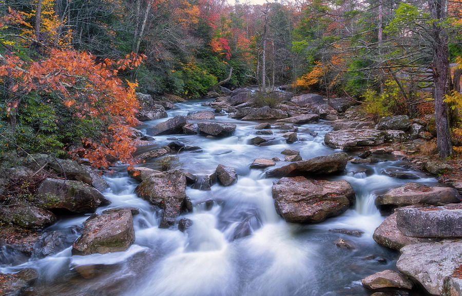 Glade Creek Photograph - Fall Flow by Russell Pugh