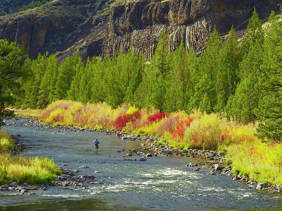 Fall Fly Fishing on the Crooked River Photograph by Brent Bunch