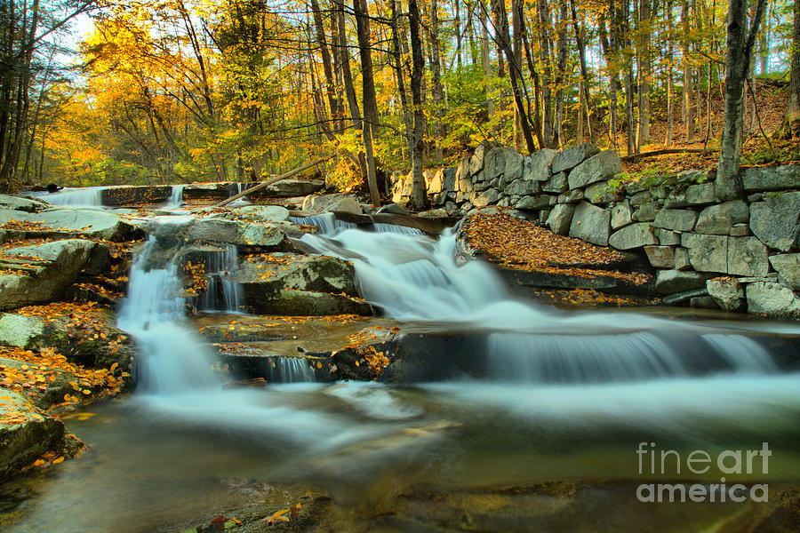 Fall Foliage At Stickney Brook Falls Photograph by Adam Jewell