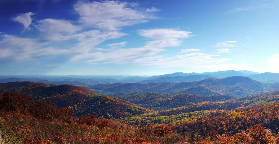 Fall Foliage On The Mountainside Photograph by Adiabatic