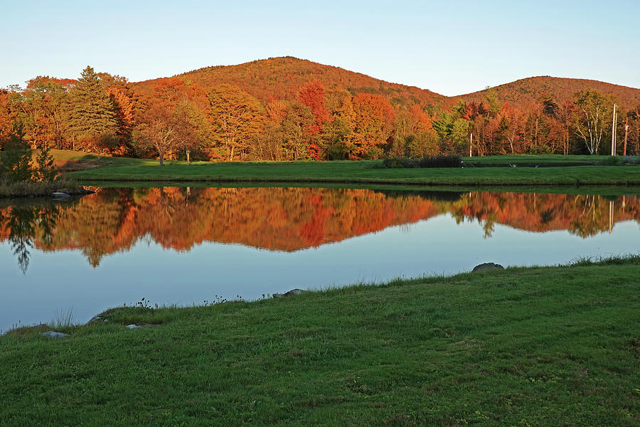 Fall Foliage Reflection Weston VT Photograph by Toby McGuire