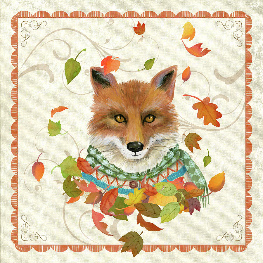 Nature Mixed Media - Fall Fox by Fiona Stokes-gilbert