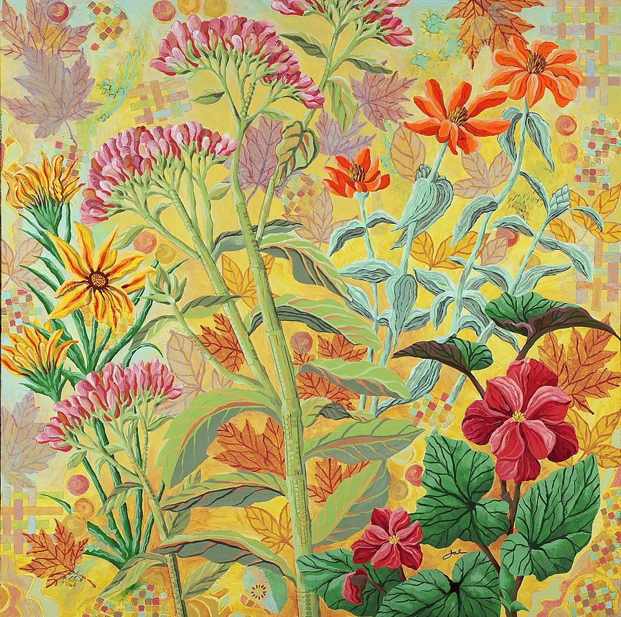 Fall Garden Mixed Media by Janice A Larson