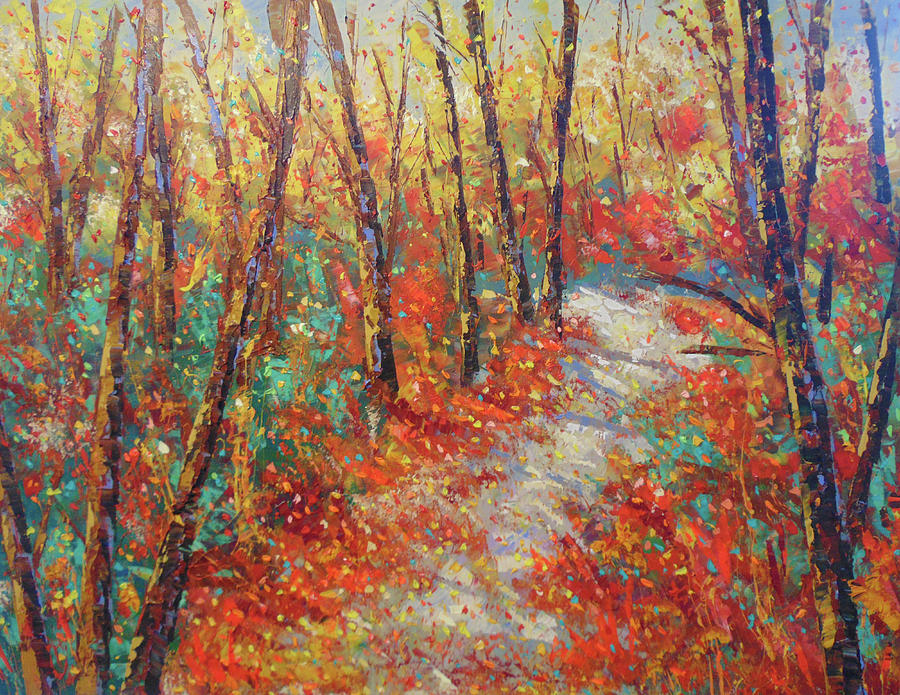 Fall in Asheville NC Painting by Frederic Payet
