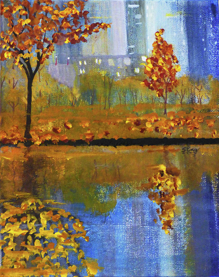 Fall in the City Painting by Sharon Williams Eng