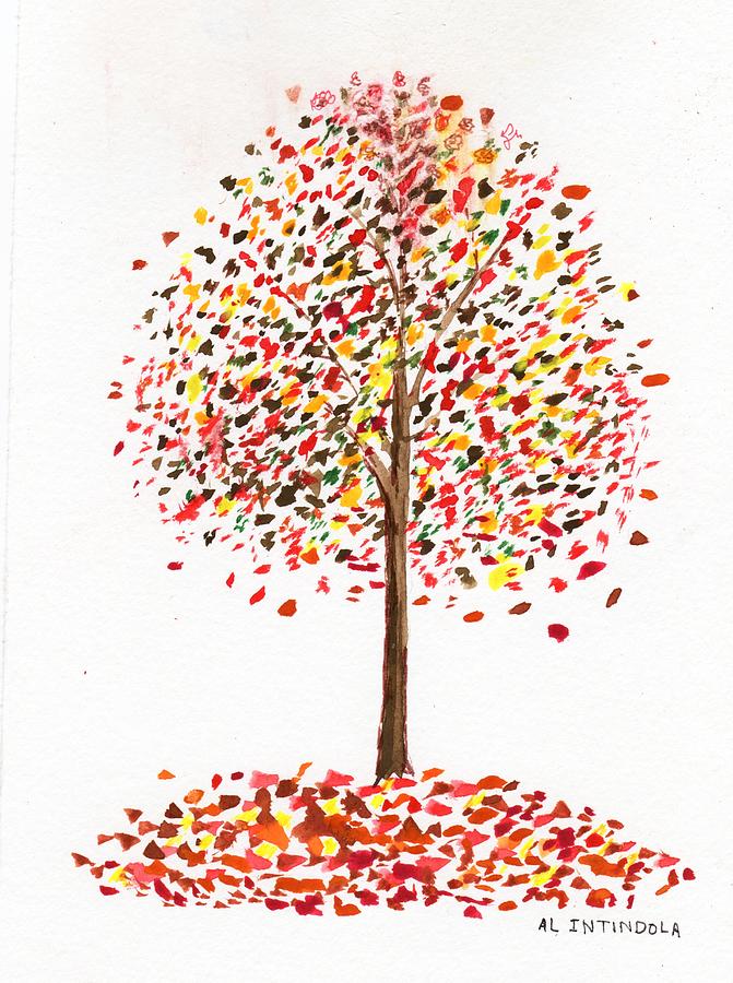 Fall Leaves Painting by Al Intindola