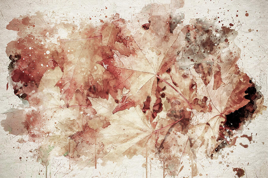 Fall Leaves Abstract Digital Art by Marilyn Wilson