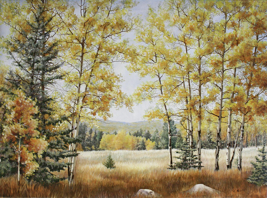 Tree Painting - Fall Meadow by Carol J Rupp