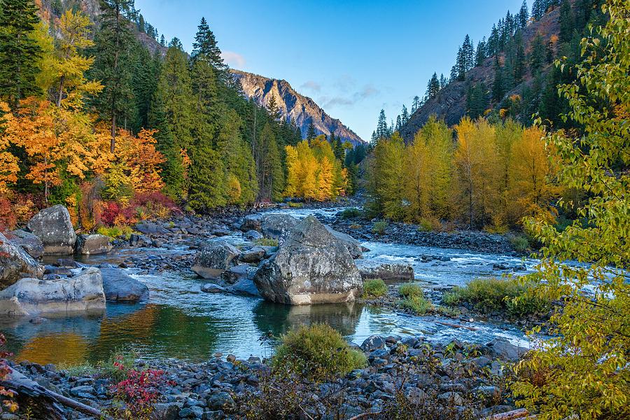 Fall on the river Photograph by Lynn Hopwood - Fine Art America
