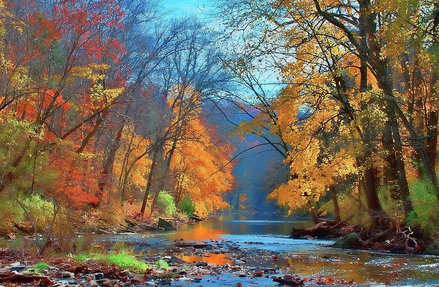 Fall On The Wissahickon Photograph by Photograph By John Couture