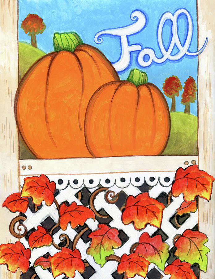 Fall Mixed Media - Fall Pumpkins by Valarie Wade
