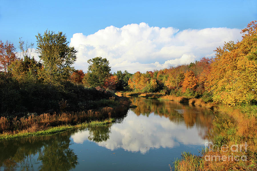 Fall Reflections On Upper Sabattus River Photograph by Sandra Huston