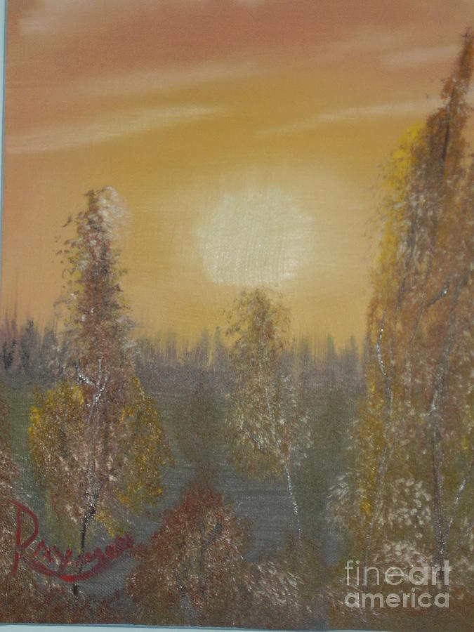 Fall Sunset - 013 Painting by Raymond G Deegan
