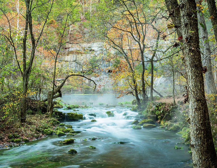 Fall time rapids at Alley Spring Mo. Photograph by Jack Clutter