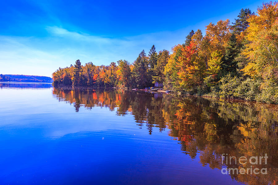 Pond Photograph - Fall Trees With Reflection by Imran Ashraf Pond Photograph - Fall Trees With Reflection by Imran Ashraf