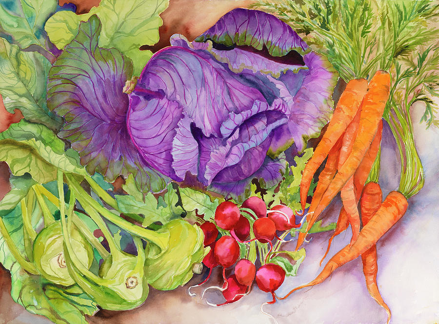 Vegetable Painting - Fall Vegetables by Joanne Porter