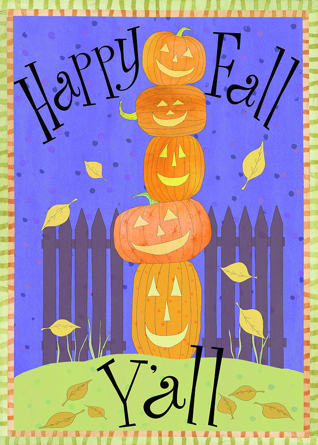 Halloween Digital Art - Fall Y?all by Ali Lynne
