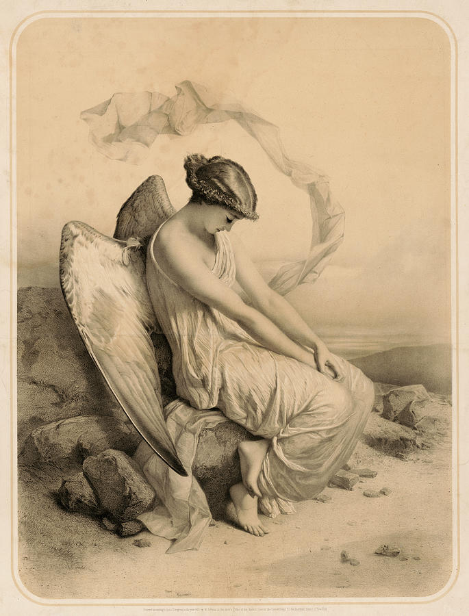 Fallen Angel, 1851 by American School