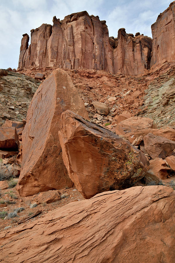 Fallen Boulders in Mineral Bottom of Canyonlands Photograph by Ray Mathis