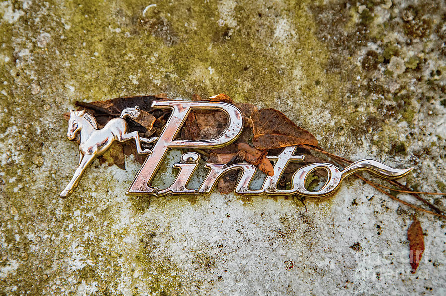 Fallen Ford Pinto Emblem Photograph by Kevin Anderson