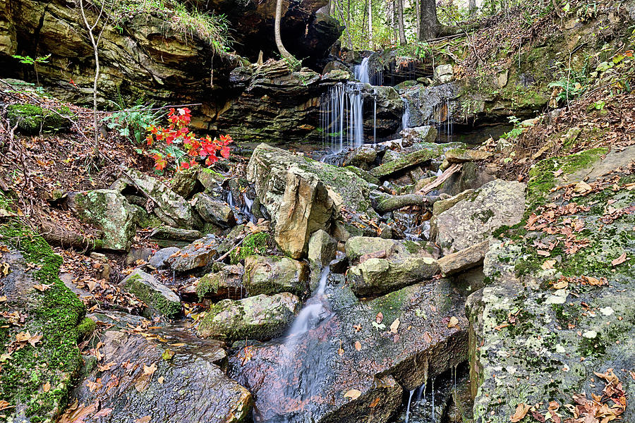Falling Waters in the Ozarks Photograph by JC Findley